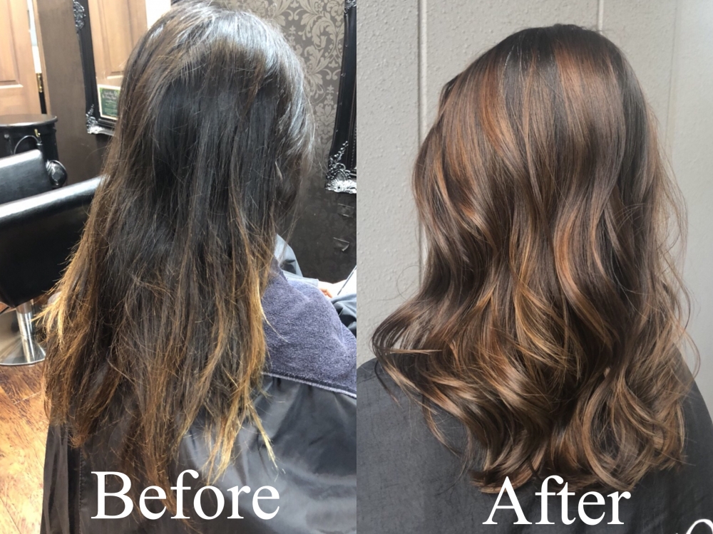 ビフォー&アフター☆　上質な薬剤と経験のあるスタイリストによるヘアチェンジ☆